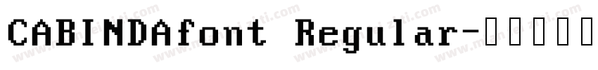 CABINDAfont Regular字体转换